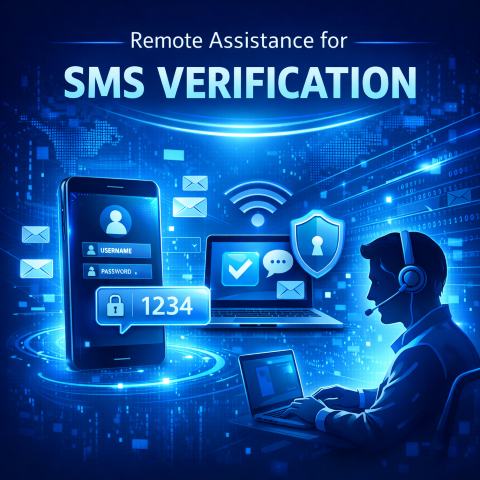 remote assistance for sms verification